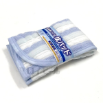 ふんわり　先染めパイル まくらパッド　ブルー