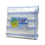 ふんわり　先染めパイル 敷パッド　シングル　ブルー