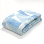 あぜ織り おぼろタオルケット　ブルー