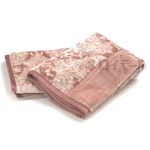 あったかソフトタッチ　えり付き２枚合わせ毛布　シングルサイズ　オーナメント　ピンク