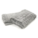 ラビットファータッチ毛布　シングルサイズ　グレー