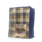 こたつ掛ふとん　正方形　フランネルチェックネイビー　１９０×１９０　ＮＶ
