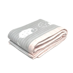 先染ジャガード ガーゼケット　ピンク　シングル　約１４０×１９０ｃｍ