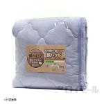 綿ベロア敷パッド　セミダブル　ブルー