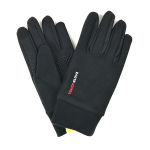 メンズ手袋　ストレッチ　プリントロゴ　クロ