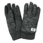 紳士手袋　防風ストレッチ　迷彩柄　タッチパネル対応　グレー