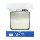 ステンレスミラー　角型　３００×２２０ミリ　ポール式　ホワイト