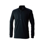 TS DESIGN　５５３１　ニッカーズドライワッフルハーフジップ　ブラック　Ｍ