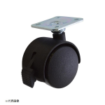 双輪キャスター　ストッパー付　４０ｍｍ　ナイロン