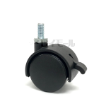 双輪キャスター　ストッパー付　Ｍ８　４０ｍｍ　ナイロン