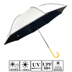 婦人　晴雨兼用傘　プレーンパイピング　５５ｃｍ　オフ白