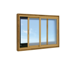 新エコな簡易内窓　引き違い窓用　Ｍサイズ キット　ライトブラウン