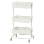 不二貿易　高さが調整できるワゴン　マルシェ　オフホワイト