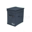 デニム調収納ボックス　タイプＣ　幅１／２　フタ付