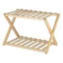 フォールディングウッドラック　リム　２段　ナチュラル