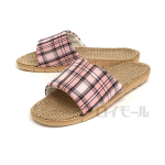 チェックルームサンダル　ピンク　Ｍ