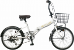 武田産業 折りたたみ自転車 CHACLE ヴェレータ エアレスタイヤ搭載 206HD 20インチ 外装6段 ホワイト