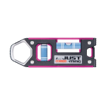 シンワ　仮設工レベル　ＪＵＳＴ－ＭＡＧ　１００ｍｍ　ピンク　マグネット付