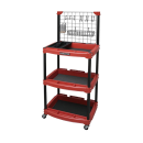 アイリス　ハードツールワゴン　メッシュパネル付　レッド　ＨＤＷ-３Ｍ