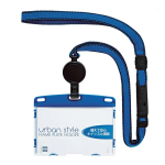 オープン工業　NU-4P　吊り下げ名札　リール式　青　アーバンスタイル　ハードタイプ