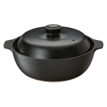 ＩＨ ＆ 直火吹きこぼれにくい土鍋　モダン　６号