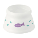 リッチェル　こぼれにくい 脚付キャットディッシュ　Ｓ　ホワイト