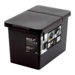 Ｓ 密閉 米びつ　ブラック　６ｋｇ　軽量カップ付