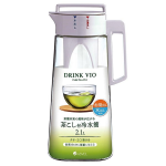 ドリンクビオ　茶こし付 冷水筒　２.１Ｌ　ホワイト　Ｄ２１０Ｔ