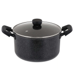 ライトセンス　マーブル　ＩＨ　シチューポット　ダークグレー　２２ｃｍ