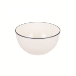 渕彩　クリーンコート　ボウル ＜Ｍ＞　ホワイト&ネイビー　Ｋ-６３２５