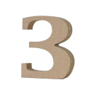 アルファベットレター　数字　３