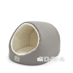 もこさら先染めデニムドームベッド　Ｍ　グレージュ