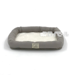 もこさら先染めデニムクッションマット　ＳＳ　グレージュ