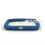 もこさら先染めデニムクッションマット　Ｓ　ライトブルー