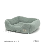 もこもこシープボア調　ソファベッド　モスグリーン　Ｓ