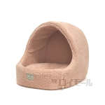 もこもこシープボア調　ドームベッド　ベビーピンク　Ｍ