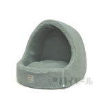 もこもこシープボア調　ドームベッド　モスグリーン　Ｍ