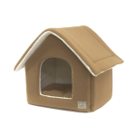 もふもふ カシミヤタッチ　ハウスベッド　キャメル　Ｍ