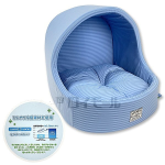 極ひえ冷感　ドームベッド　Ｍ　ボーダーブルー