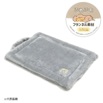 ふわふわフランネル　取手付きマット　Ｓ　グレー