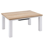 ユアサ　リビングこたつ　ライトブラウン＆ホワイト　長方形　８０×６０ｃｍ　YLW-860D(LBW)