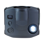 ユアサ　ＬＥＤライト付きベルトハンディファン　グレー　ＹＢＭ－６００ＨＥ（Ｈ）