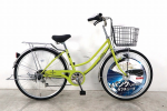 シナネンサイクル　ＤＩＶＡＬ　ファミリー　２６６ＨＤ　２６インチ　外装６段　ライム