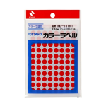 ニチバン　マイタック カラーラベル　直径8mm　12シート(1056片)　赤　ML-151N1