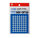 ニチバン　マイタック カラーラベル　直径8mm　12シート(1056片)　青　ML-151N4