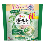 ボールド 太陽のジェルボール 柔軟剤入り洗剤 グリーンティー&ネロリの香り つめかえ用 メガジャンボ 60個入り