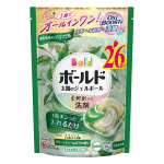 ボールド　太陽のジェルボール　柔軟剤入り洗剤　グリーンティー＆ネロリの香り　つめかえ用　ハイパージャンボ　２６個入り