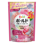 ボールド　太陽のジェルボール　柔軟剤入り洗剤　ローズ＆グルーミングブーケの香り　つめかえ用　ハイパージャンボ　２６個入り