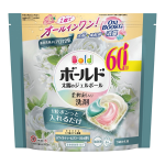 ボールド 太陽のジェルボール 柔軟剤入り洗剤 ホワイトティー&フローラルの香り つめかえ用 メガジャンボ 60個入り