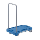 トラスコ　小型樹脂製運搬車　こまわり君　樹脂製ストッパー付き　ブルー